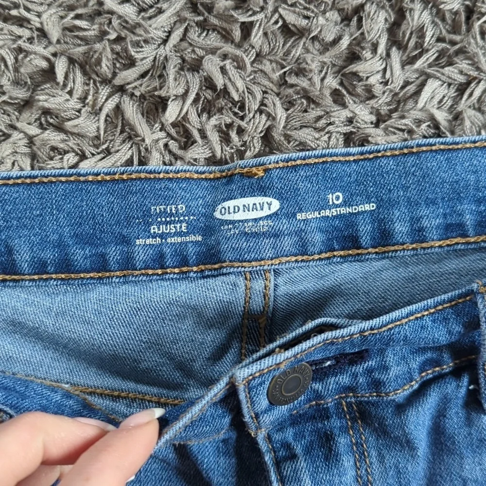 Old Navy Size 10 Denim Jean Bundle Two Pairs Mid And Long Length